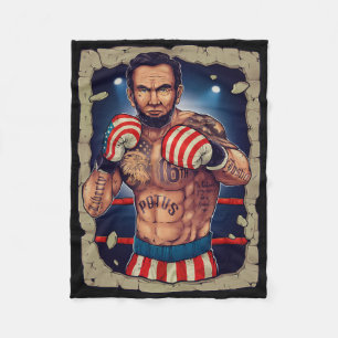 Boxing Abe Lincoln 4. Juli Shirt Abe Lincoln J Fleecedecke