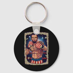 Boxing Abe Lincoln 4. Juli Shirt Abe Lincoln J Schlüsselanhänger