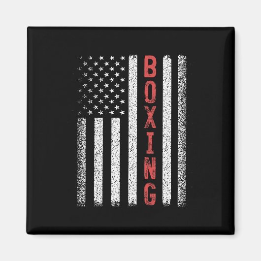 Boxing American Flag 4. Juli Cool Boxer Novelt Magnet (Vorne)
