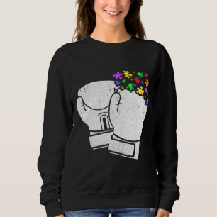 Boxing Autismus Puzzle Männer Frauen Kinder Autism Sweatshirt