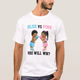 Boxing Babies Boy Girl Gender Reveal Blau oder Ros T-Shirt