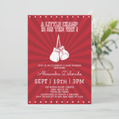 Boxing Baby Shower Einladung (Stehend Vorderseite)