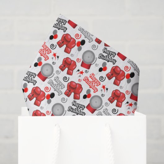 Boxing Birthday Tissue Paper Seidenpapier (Geschenk Tasche)