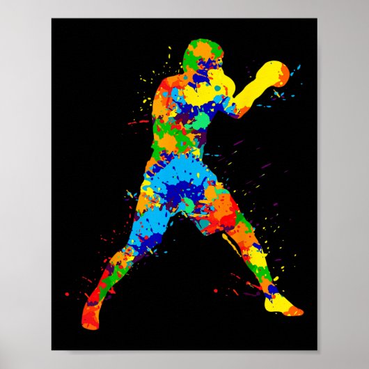 Boxing Boxer Boys Kids Men  Poster (Vorne)
