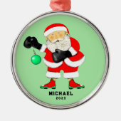 Boxing Boxer Christmas Collectif Ornament Aus Metall (Vorne)