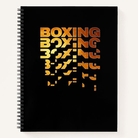 Boxing Boxer Graphic Word Art Notizblock (Vorderseite)