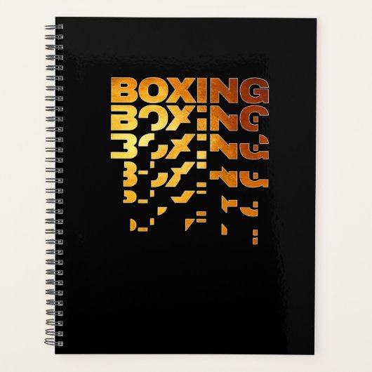 Boxing Boxer Graphic Word Art Planer (Vorderseite)