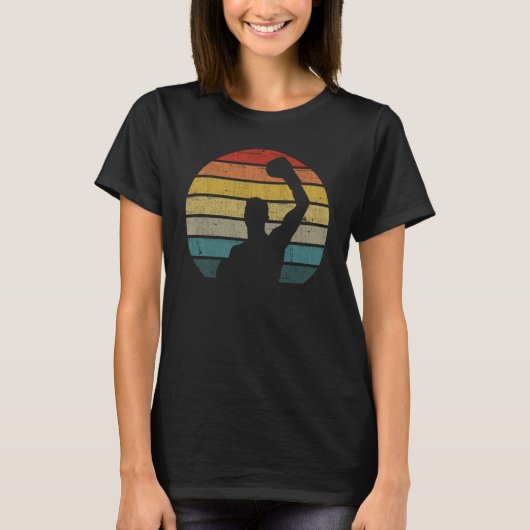 Boxing Boxer Silhouette On A Distressed Retro Suns T-Shirt (Vorderseite)