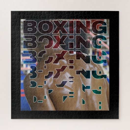 Boxing Broken Word Art for Boxer Fighter Puzzle (Vertikal)