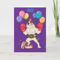Boxing Bulldog TKO Geburtstags-Knockout-Design Bes