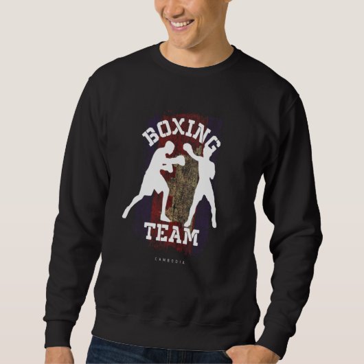 Boxing Cambodia Combat Sports Fighter Boxing Sweatshirt (Vorderseite)