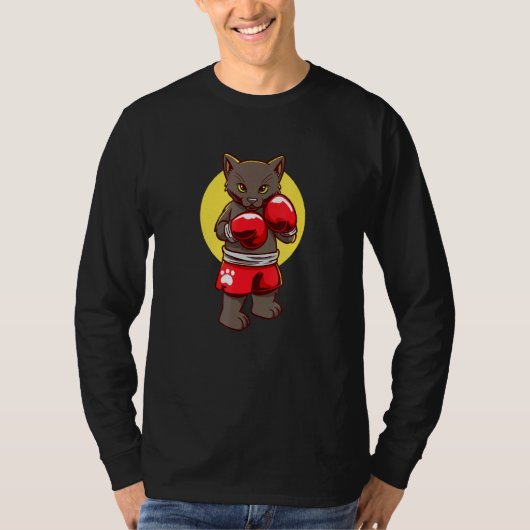 Boxing Cat Kitten Boxer T-Shirt (Vorderseite)