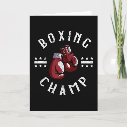 Boxing Champ Box Sport Martial Arts Fighter Karte (Vorderseite)
