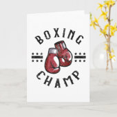 Boxing Champ Martial Arts Boxing Boxer Karte (Gelbe Blume)