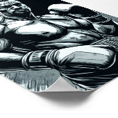 Boxing Champ Vintag Style Fighter Martial Arts Poster (Ecke)
