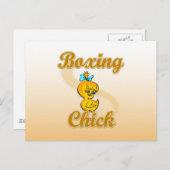 Boxing Chick Postkarte (Vorne/Hinten)