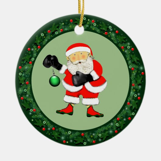 Boxing Christmas Collectible Keramik Ornament (Vorne)