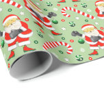 Boxing Christmas Geschenk Geschenkpapier<br><div class="desc">Creative Boxen Weihnachtsgeschenkpackung mit lustigem Santa Claus Boxer,  umgeben von Süßigkeiten und Sternen,  um Ihrem Lieblings-Boxer oder Boxsport-Fan's Feriensaison zu fröhlich zu machen.</div>