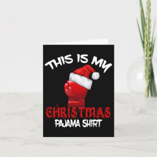 Boxing Christmas Pajama Shirt Karte