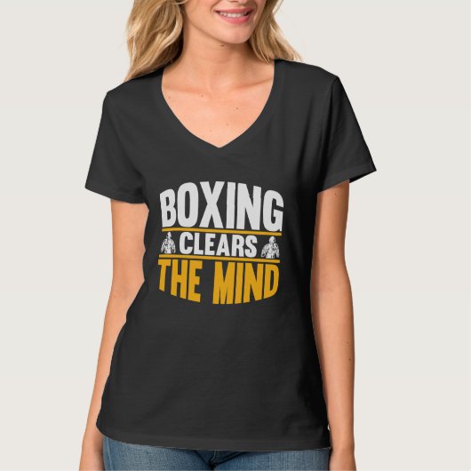 Boxing Clears The Mind I Boxing T-Shirt (Vorderseite)