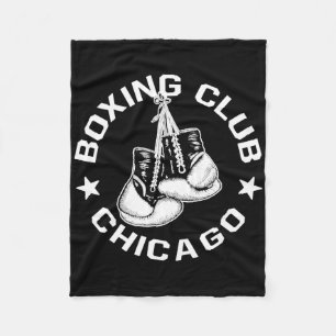 Boxing Club Chicago Handschuhe Grafik für ein Boxe Fleecedecke
