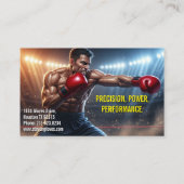 Boxing Coach Trainer Gym Sports Boxer  Visitenkarte (Rückseite)
