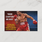 Boxing Coach Trainer Gym Sports G.O.A.T  Visitenkarte (Rückseite)