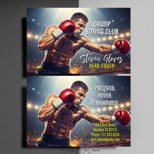 Boxing Coach Trainer Gym Sports Visitenkarte