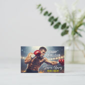 Boxing Coach Trainer Gym Sports Visitenkarte (Stehend Vorderseite)