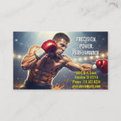 Boxing Coach Trainer Gym Sports Visitenkarte (Rückseite)