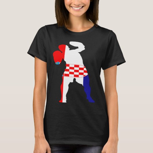 Boxing Croatia Flag Men Boys Box Male Competitive T-Shirt (Vorderseite)