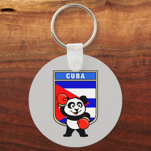 Boxing Cuba Panda Schlüsselanhänger (Vorderseite)