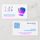 Boxing CUSTOM LOGO QR Visitenkarte (Vorne/Hinten)