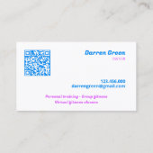 Boxing CUSTOM LOGO QR Visitenkarte (Rückseite)