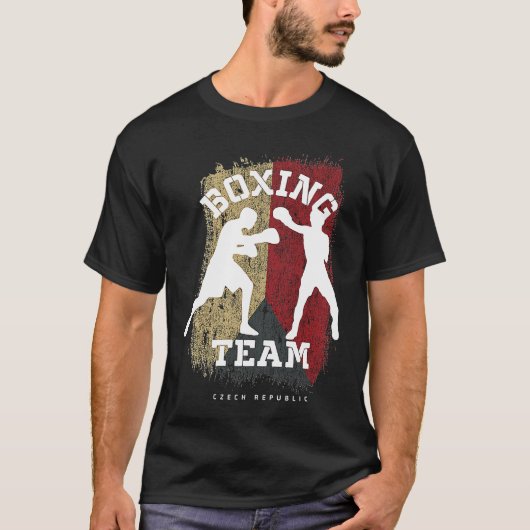 Boxing Czech Republic Combat Sports Fighter Boxing T-Shirt (Vorderseite)