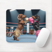 Boxing Dachshunds Mousepad (Mit Mouse)