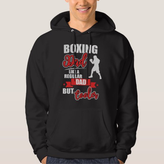 Boxing Dad Like A Regular Dad But Cooler Fathers D Hoodie (Vorderseite)