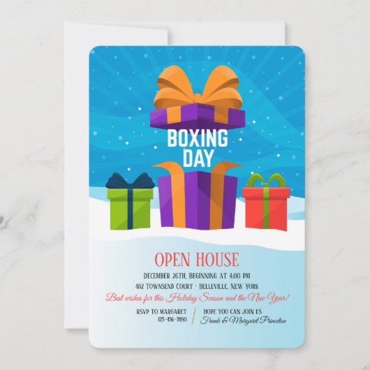 Boxing Day Einladung (Vorderseite)