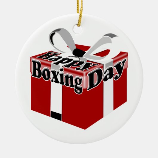 Boxing Day Keramik Ornament (Vorne)