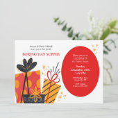 Boxing Day Oval Einladung (Stehend Vorderseite)