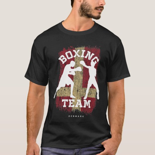 Boxing Denmark Combat Sports Fighter Boxing T-Shirt (Vorderseite)