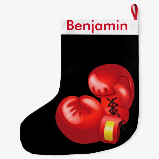 Boxing Design Große Weihnachtsfeier Strumpf Großer Weihnachtsstrumpf (Rückseite)