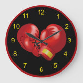 Boxing Design Wall Clock Große Wanduhr (Vorderseite)