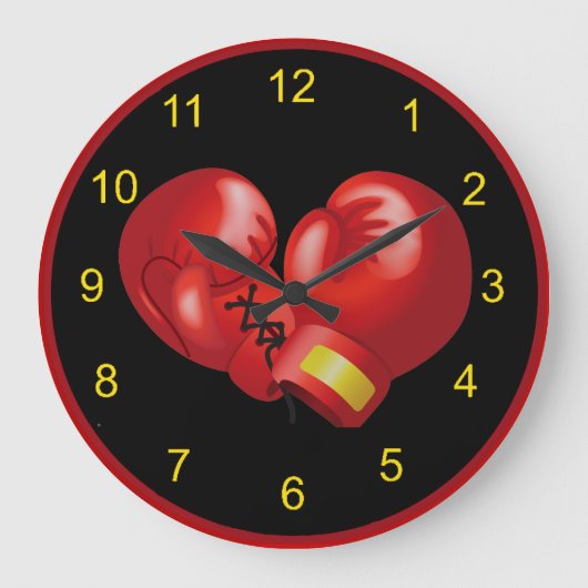 Boxing Design Wall Clock Große Wanduhr (Vorderseite)