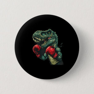 Boxing Dinosaur Boxer Dino Kickboxing T-rex Boxing Button