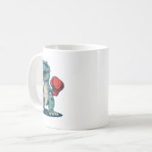 Boxing Dinosaur Boxer Dino Kickboxing T-rex Boxing Kaffeetasse (Vorderseite Links)