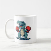 Boxing Dinosaur Boxer Dino Kickboxing T-rex Boxing Kaffeetasse (Links)