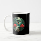 Boxing Dinosaur Boxer Dino Kickboxing T-rex Boxing Kaffeetasse (Links)