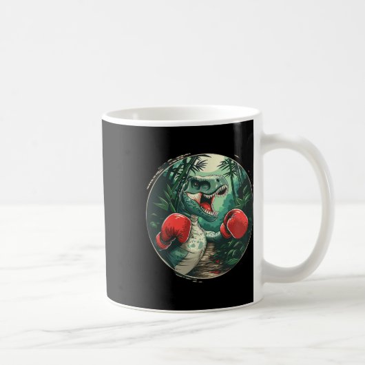 Boxing Dinosaur Boxer Dino Kickboxing T-rex Boxing Kaffeetasse (Rechts)