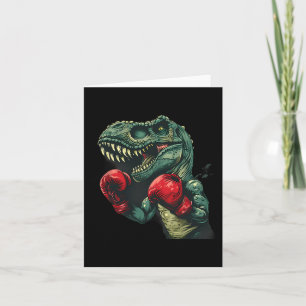 Boxing Dinosaur Boxer Dino Kickboxing T-rex Boxing Karte
